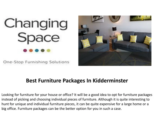 Best Furniture Packages In Kidderminster