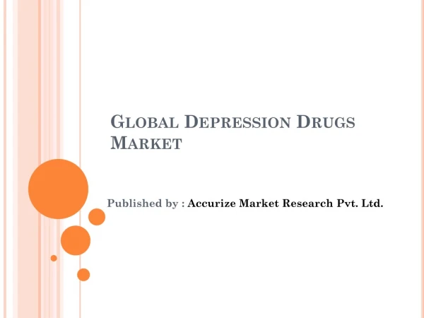 Depression Drugs Market