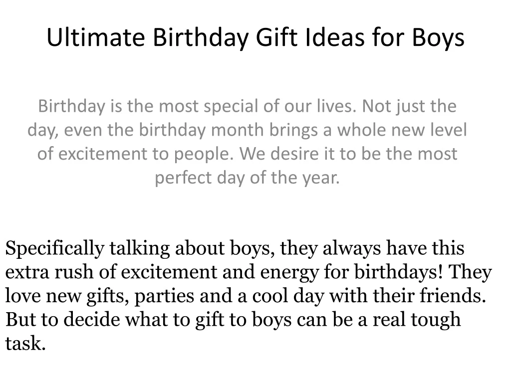 ultimate birthday gift ideas for boys