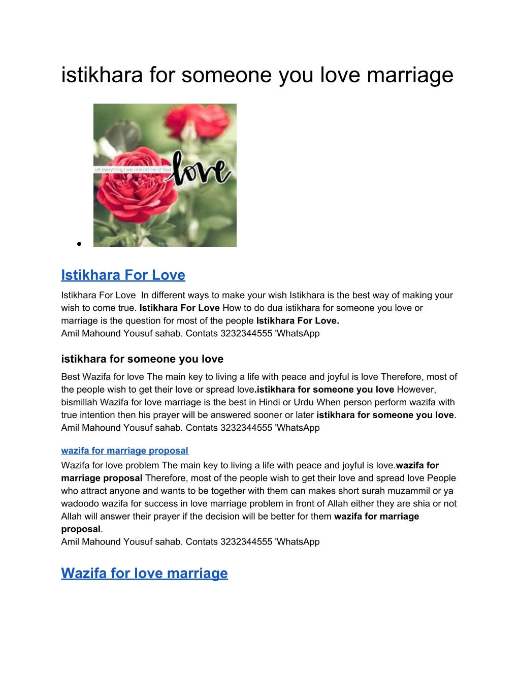 istikhara for someone you love marriage