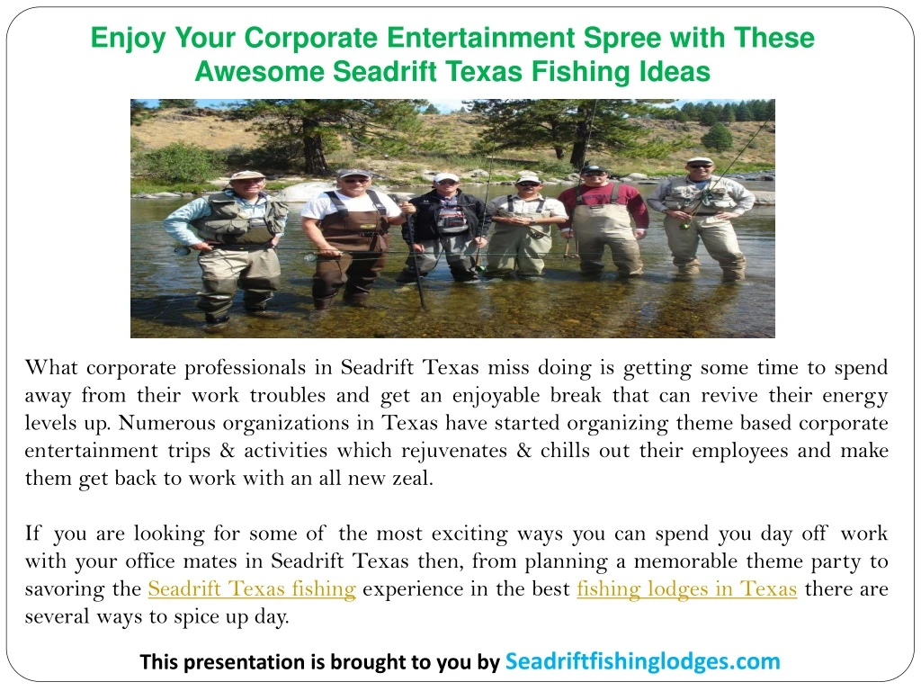 enjoy your corporate entertainment spree with