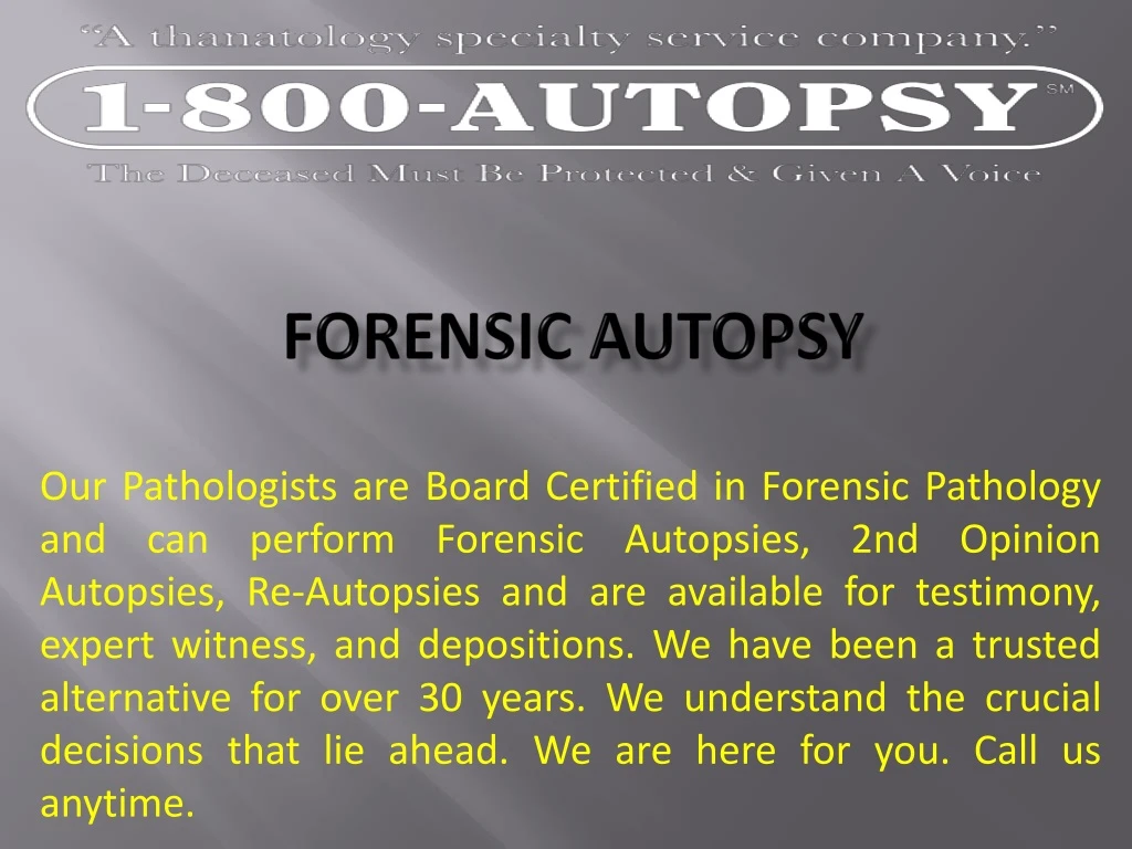 forensic autopsy