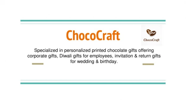 Personalized Chocolate Gift Box - ChocoCraft