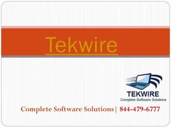 Tek wire | Computer and Tech Help Call: 844-479-6777