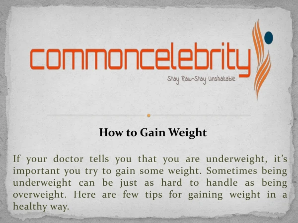 if your doctor tells you that you are underweight