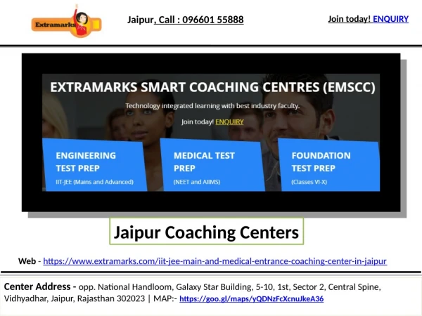 IIT-JEE/NEET/Foundation Study Centers In Jaipur