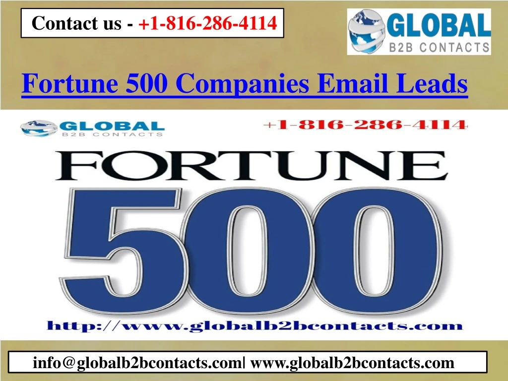 fortune 500 companies email leads