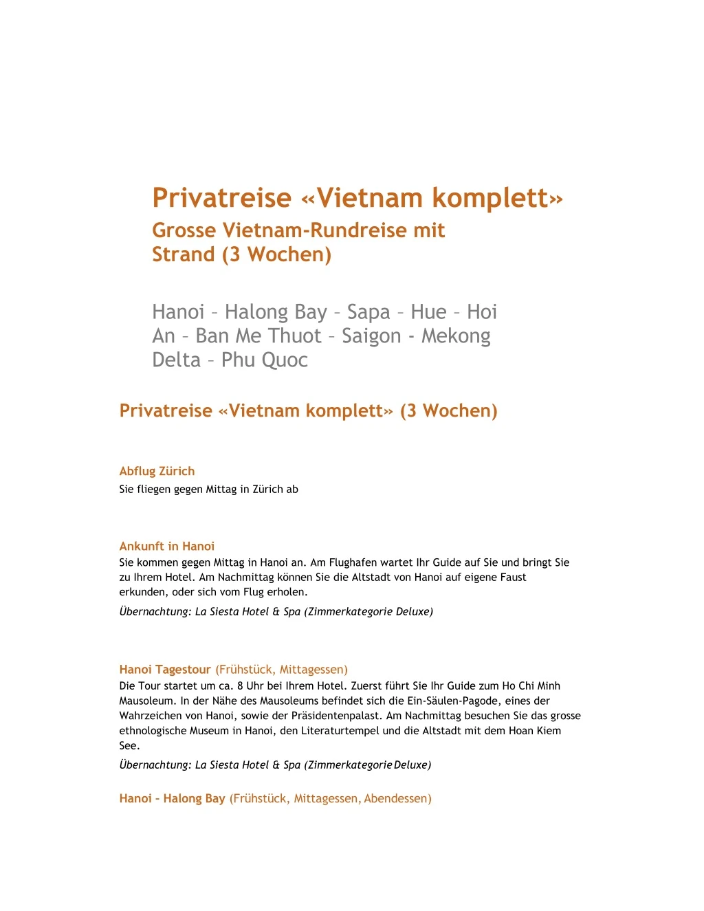 privatreise vietnam komplett grosse vietnam