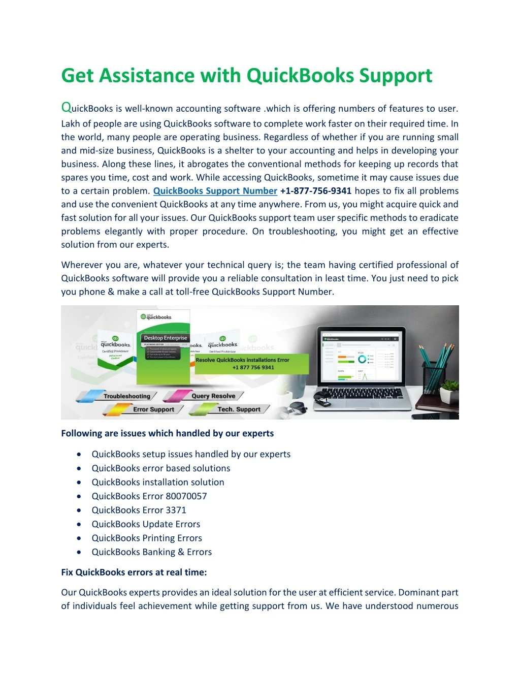 get assistance with quickbooks support