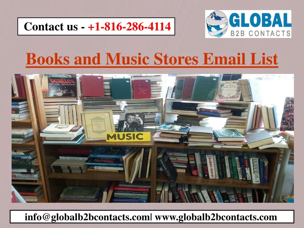 books and music stores email list