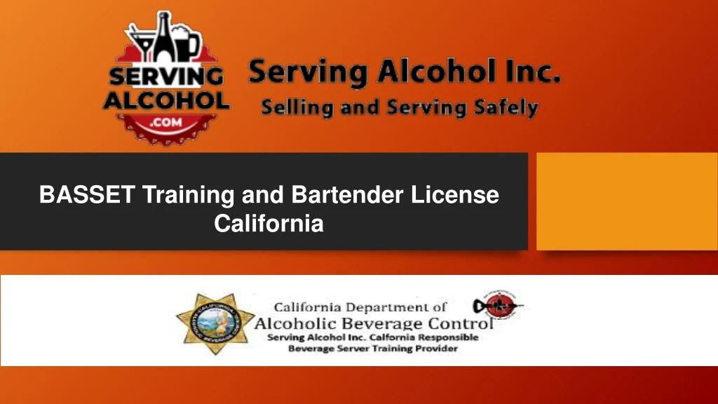 basset training and bartender license california