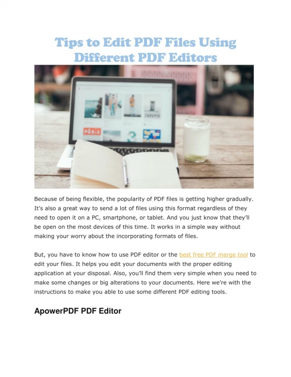 Best free PDF merge tool