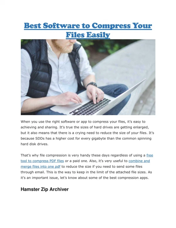 Free tool to compress PDF files