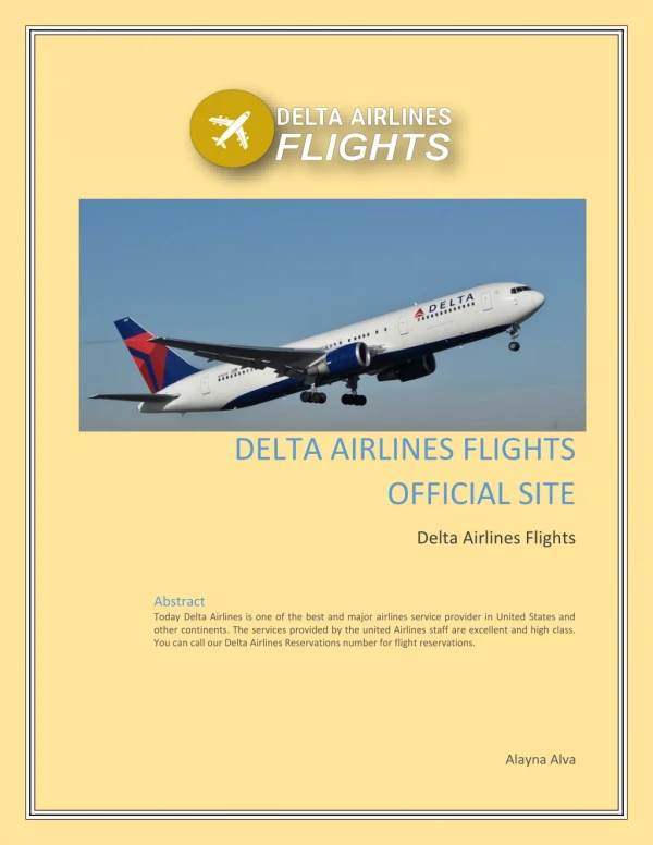 Dial Delta Airlines Flights Number For Flights Reservations