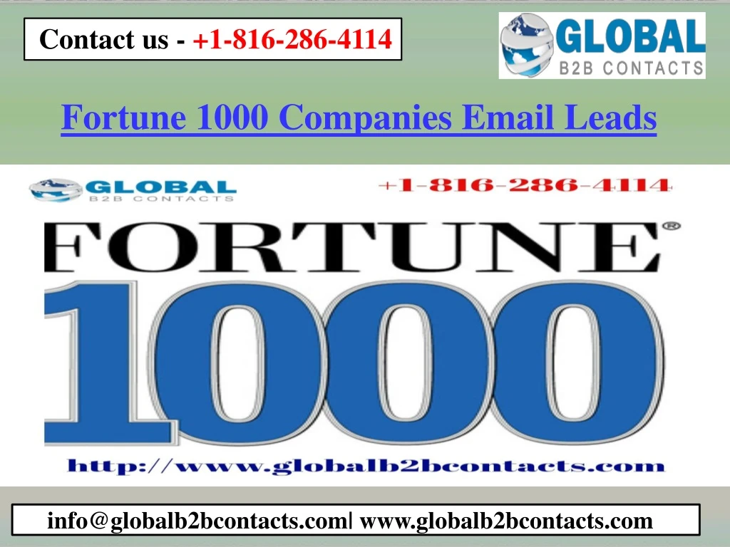 fortune 1000 companies email leads