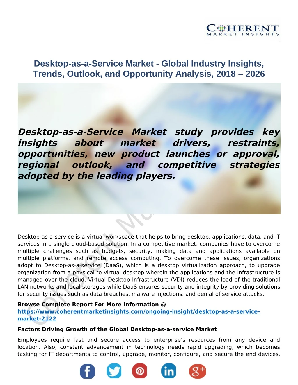 desktop as a service market global industry