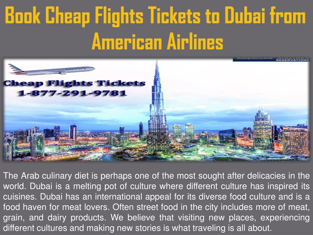book cheap flights tickets to dubai from american