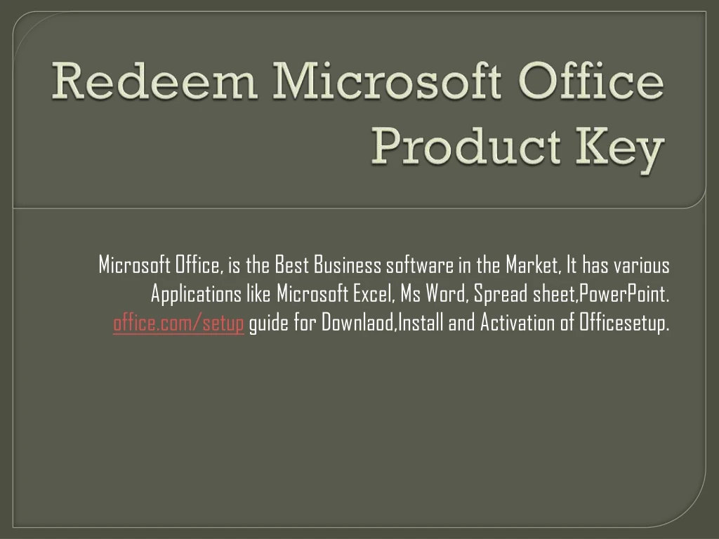 microsoft office is the best business software