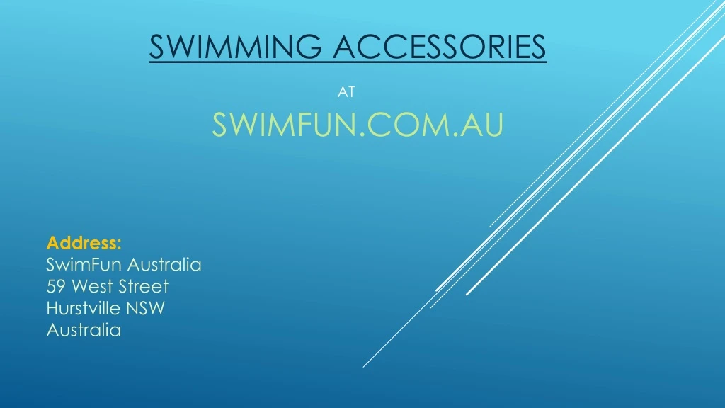 swimming accessories at swimfun com au