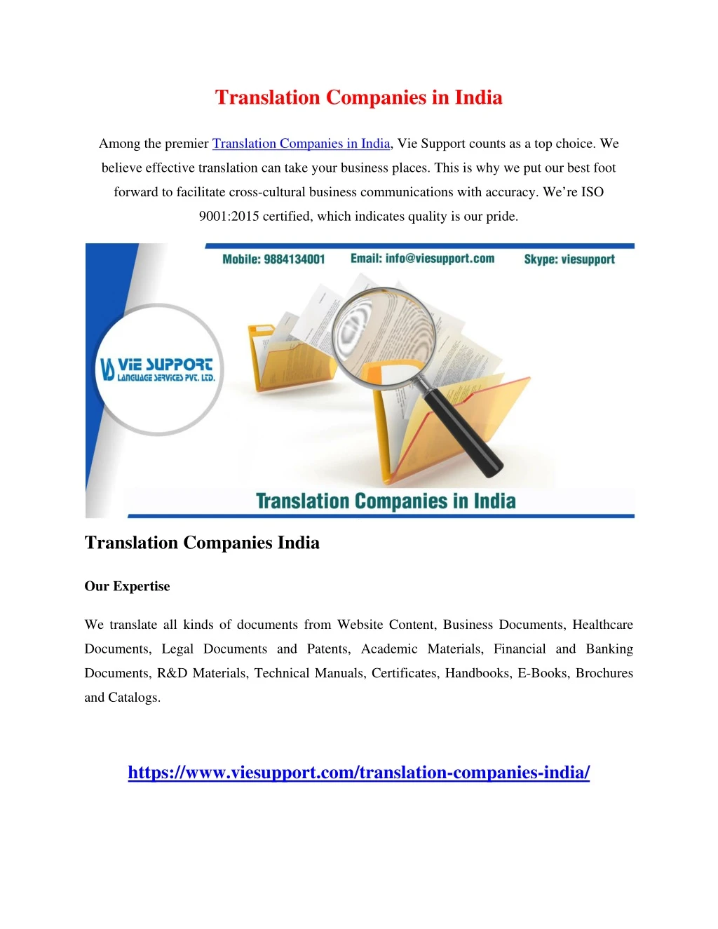 translation companies in india