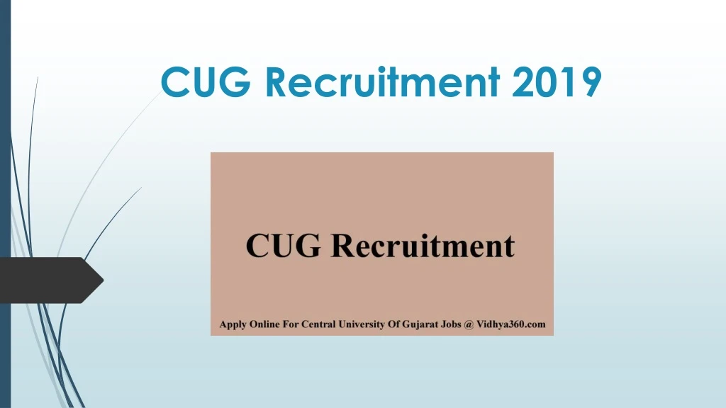 cug recruitment 2019