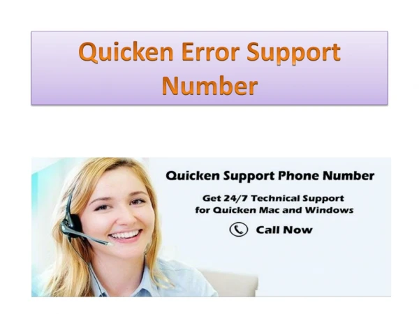 Quicken Error Support Phone Number
