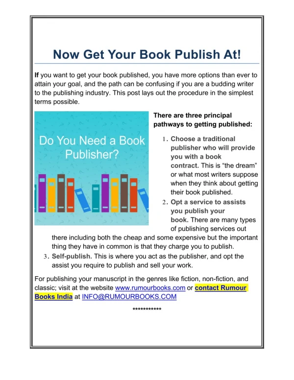 Now Get Your Book Publish At!