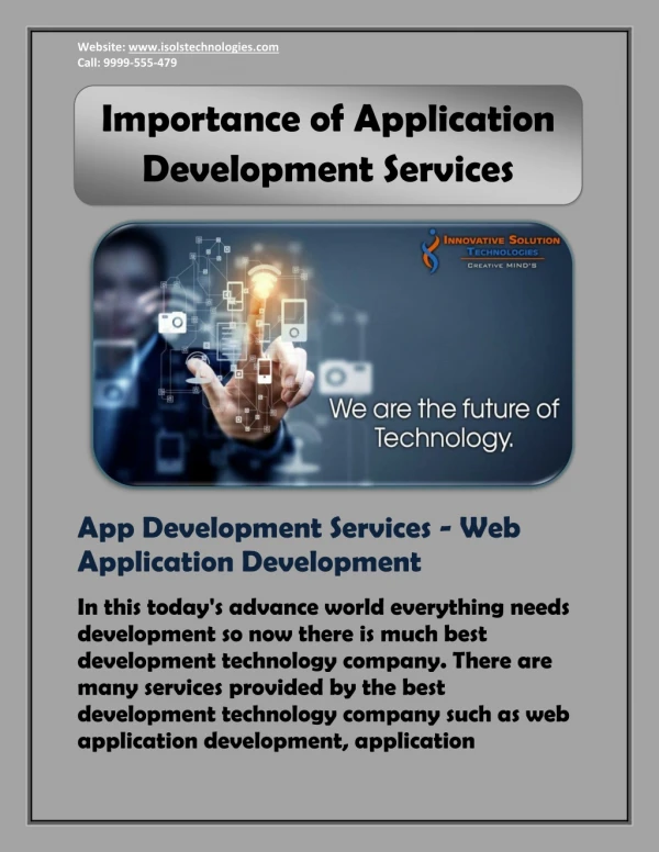Importance of Application Development Services