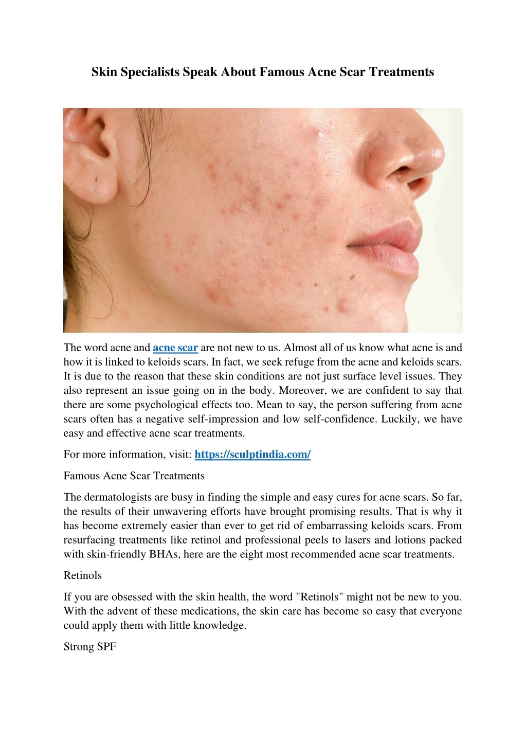 skin specialists speak about famous acne scar