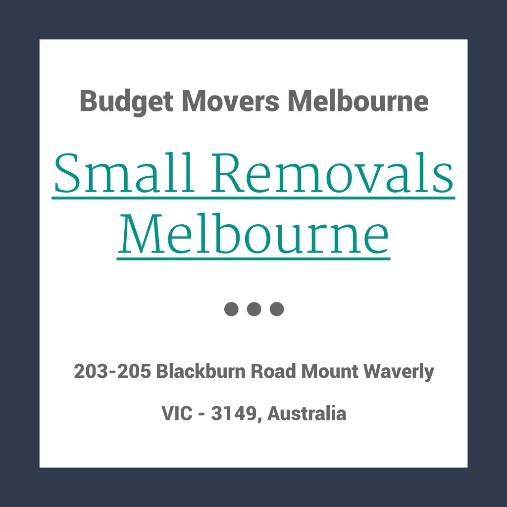 small removals melbourne