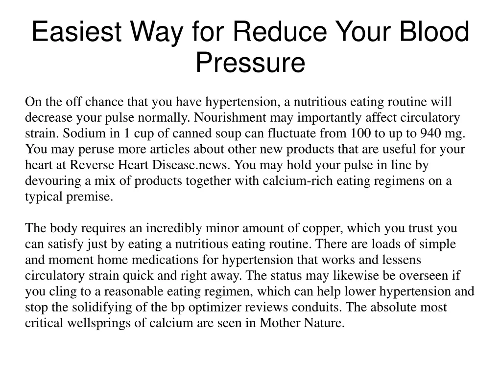 easiest way for reduce your blood pressure