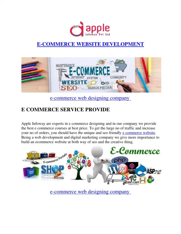 E-Commerce website Designing/Development company in chennai