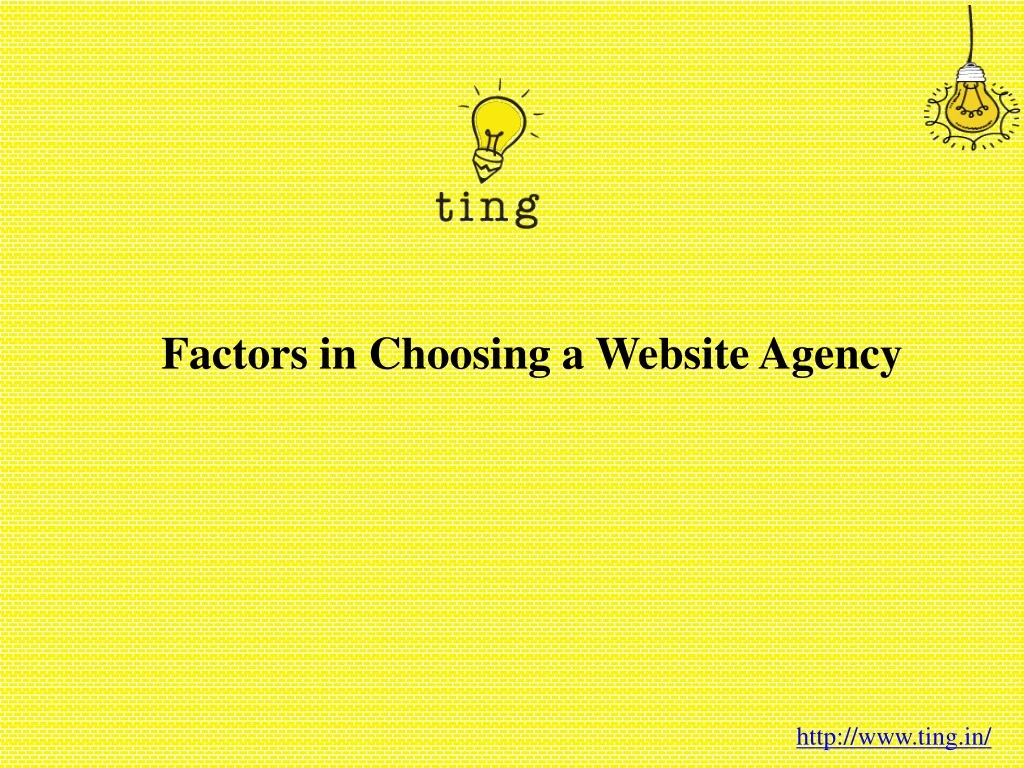 factors in choosing a website agency