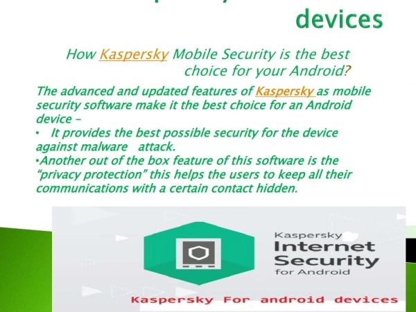 How Kaspersky Mobile Security is the best choice for your Android?
