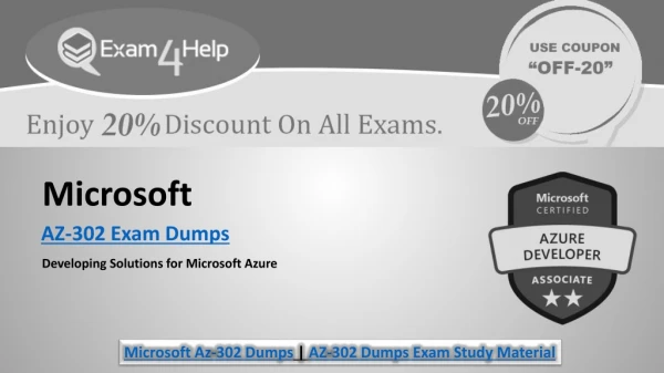 MICROSOFT AZURE Exam Study Material | Microsoft AZ-203 dumps PDF | Exam4Help