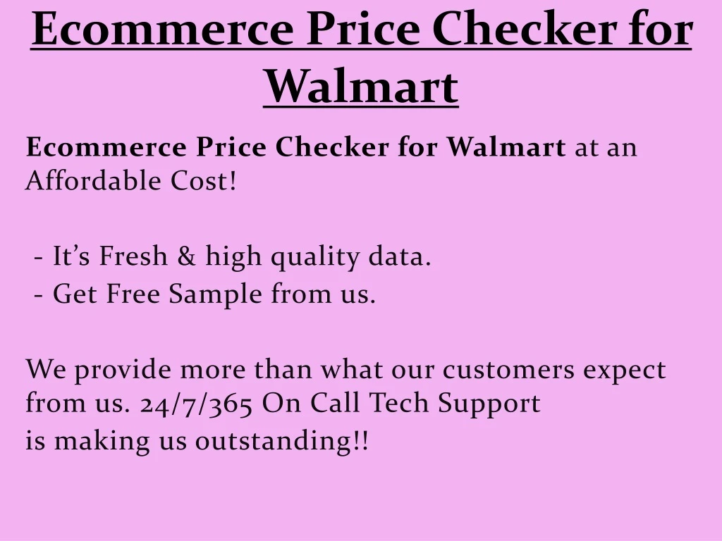 ecommerce price checker for walmart