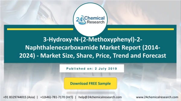 3-Hydroxy-N-(2-Methoxyphenyl)-2-Naphthalenecarboxamide Market Report (2014-2024)
