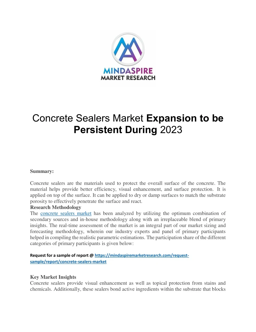 concrete sealers market expansion