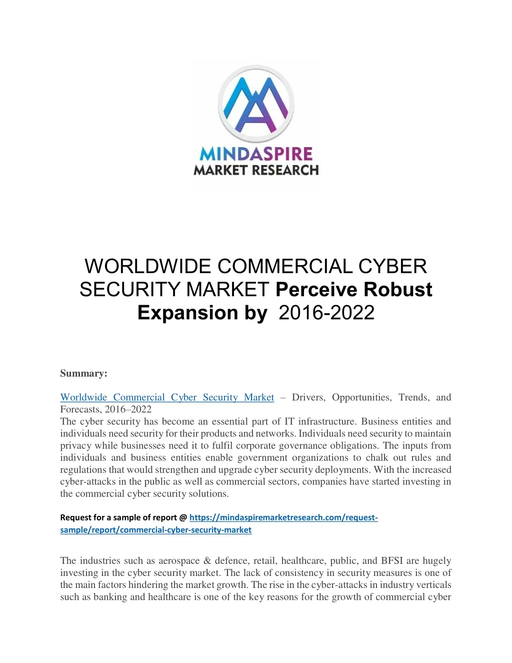 worldwide commercial cyber security market