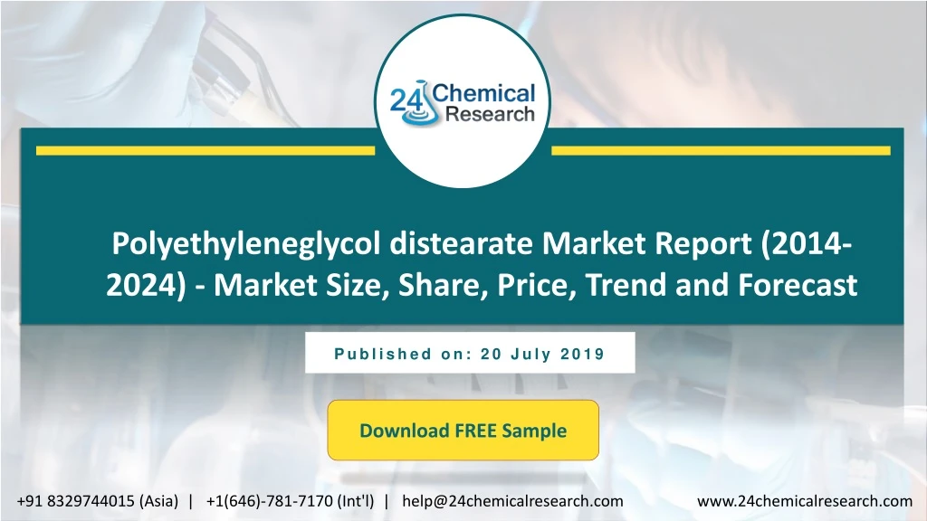 polyethyleneglycol distearate market report 2014