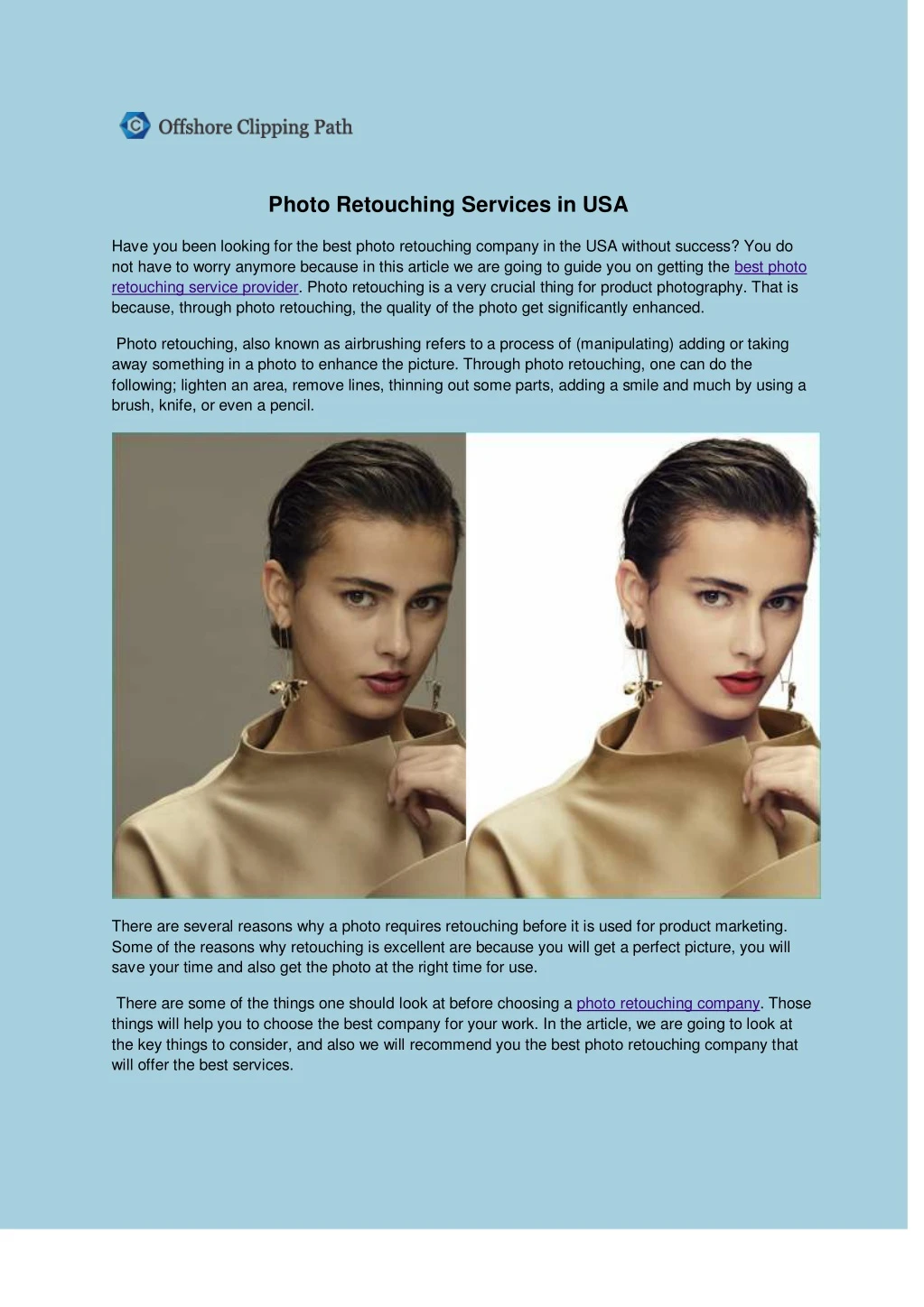 photo retouching services in usa