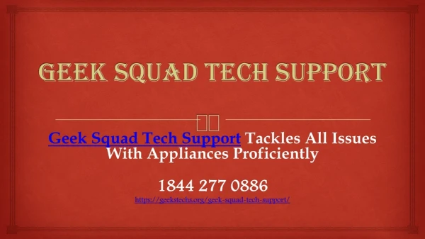 Geek Squad Tech Support Tackles All Issues With Appliances Proficiently