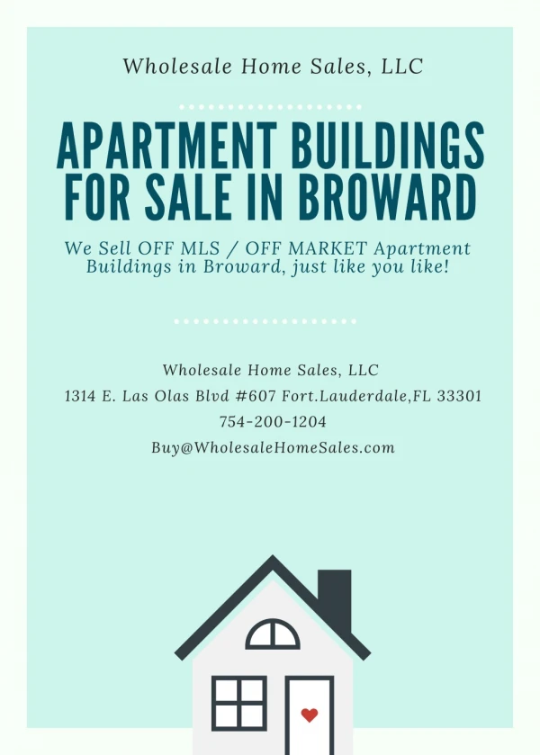 Apartment Buildings For Sale in Broward
