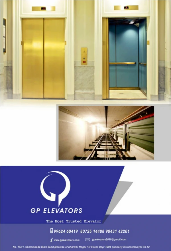 Download GP Elevators Brochure - Lift Manufacturers in Chennai
