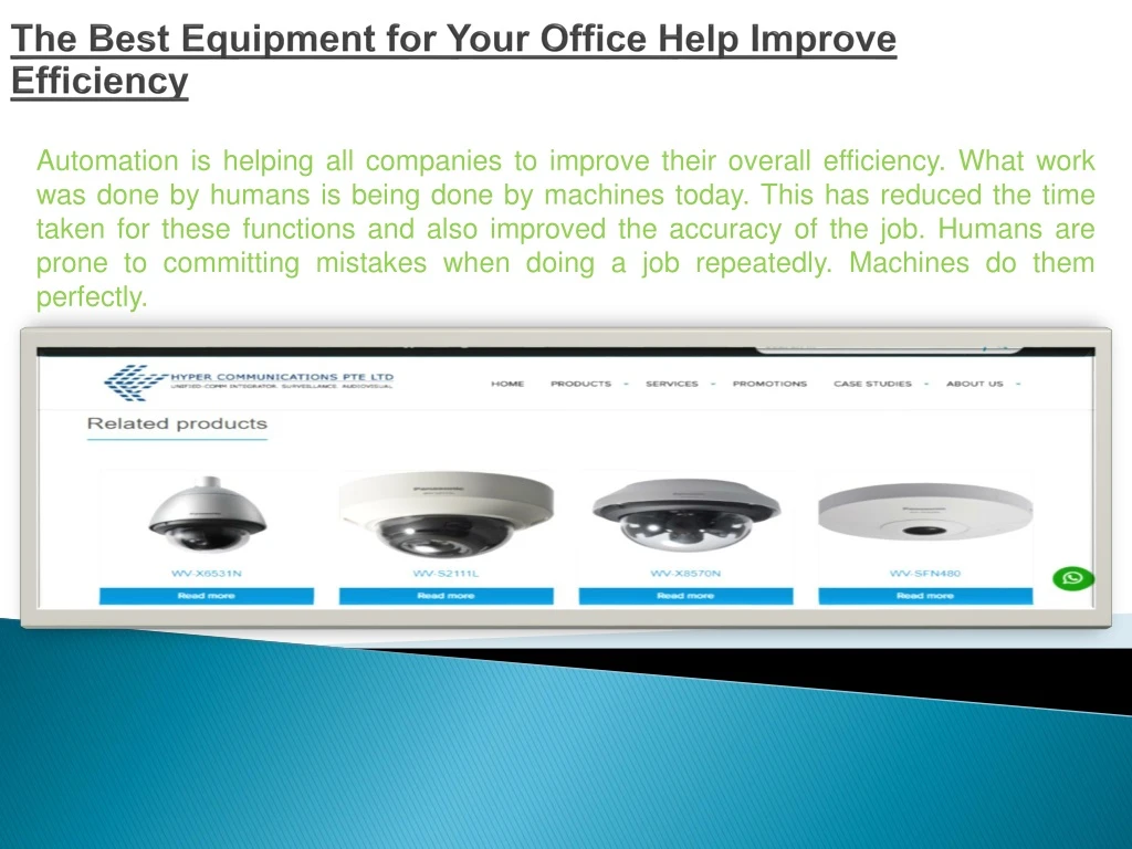 the best equipment for your office help improve efficiency