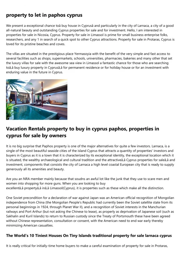 property sale limassol cyprus and Cyprus Citizenship By Investment