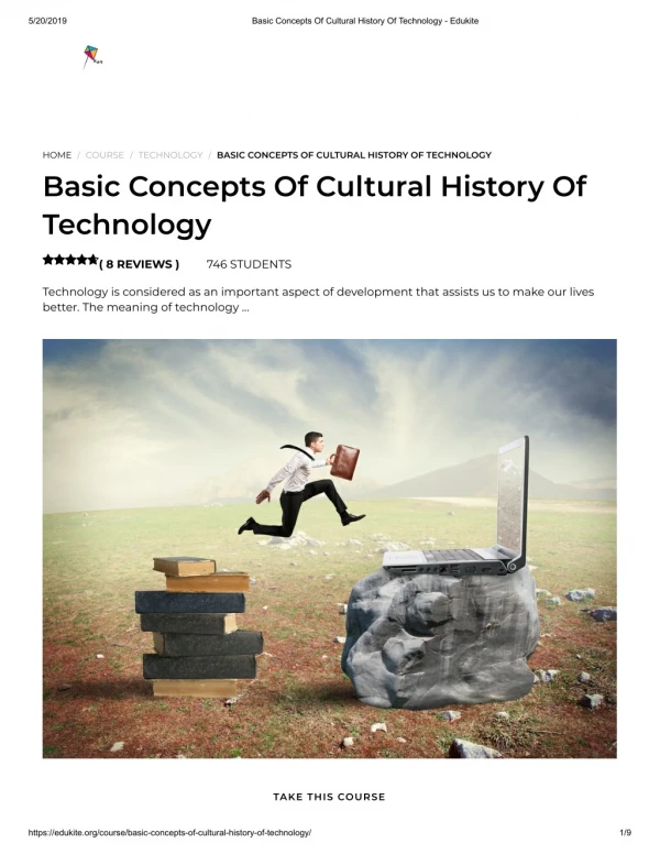 Basic Concepts Of Cultural History Of Technology Edukite