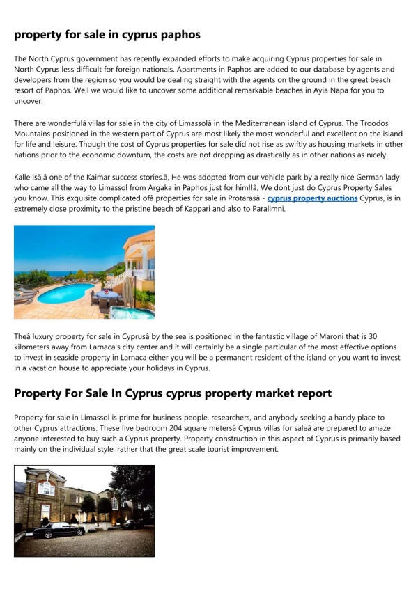 24 Hours to Improving property in larnaca cyprus