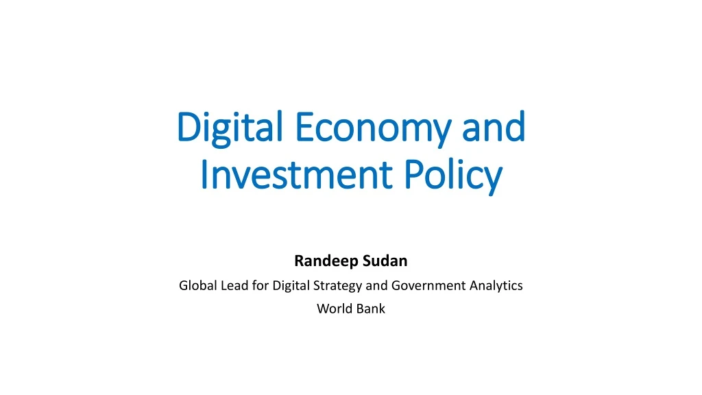 digital economy and investment policy