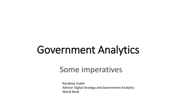 Government Analytics